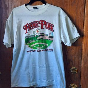 VINTAGE 1989 SCREEN STARS MLB RED SOX FENWAY PARK SINGLE STITCH T-SHIRT SIZE XL